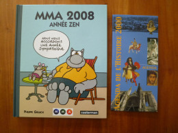 Lot Agenda Vierge Philippe Geluck Le Chat Casterman MMA 2008 & Agenda De L'Histoire 2000 - Terminkalender Leer