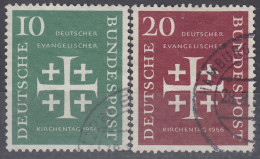 GERMANY 1956, CONFERENCE Of GERMAN EVANGELICAL CHURCH, COMPLETE USED SERIES With GOOD QUALITY - Gebruikt