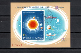 Romania 1981 Space, Planets S/s Imperf. CTO - Europe