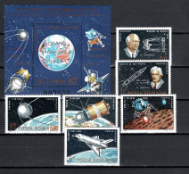 Romania 1983 Space, 25th Anniversary Of Space Flights Set Of 6 + S/s MNH - Europa