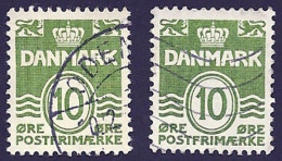 Dänemark 1951, Mi.-Nr. 328 X+y, Gestempelt - Usado