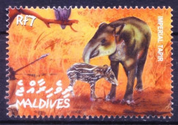 Maldives 2002 MNH, Imperial Tapir Prehistoric Animals - Prehistorics