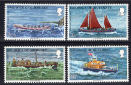 Guernsey 1974 Serie 4v Life Boats Sea Rescue MNH - Guernsey