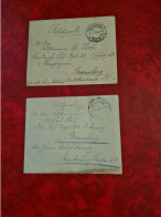 LOT 2 LETTRES STRASSBURG STRASBOURG DFELDPOST POUR BROMBERG 1916 - Autres & Non Classés