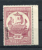 !!! FISCAL, ROLE D'EQUIPAGE N°6 NEUF* SIGNE CALVES - Stamps