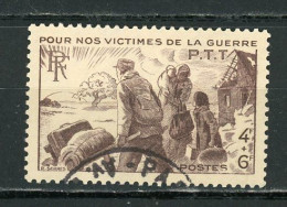 FRANCE - POUR LES VICTIMES DE LA GUERRE - PTT - N° Yvert 737 Obli. Ronde De “PARIS” - Used Stamps