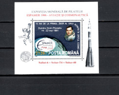 Romania 1996 Space, Espamer '96 Sevilla, Dumitru Prunariu S/s MNH - Europa