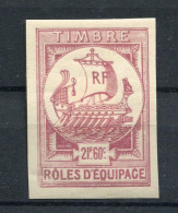 !!! FISCAL, ROLE D'EQUIPAGE N°6a NEUF* SIGNE CALVES - Stamps