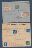 Lot De 8 Devants De Lettres Chargées - Lettres & Documents