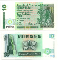 Hong Kong Standard Chartered Bank 10 Dollars 1991-1992  P-284 UNC - Hongkong