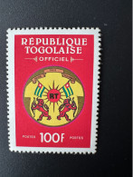 Togo 1991 Mi. 5 100F Dienstmarke Service Officiel Drapeau Fahne Flag Armoiries Coat Of Arms - Togo (1960-...)