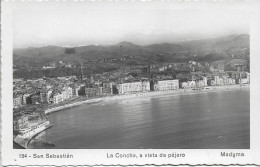 CPSM. ESPAGNE. SAN SEBASTIAN. LA CONCHA. VUE AERIENNE. - Guipúzcoa (San Sebastián)