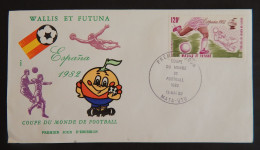 WALLIS ET FUTUNA FDC  YT PA 116  "COUPE DU MONDE DE FOOTBALL"  ANNÉE 1982 RABAT COLLE AU VERSO - FDC