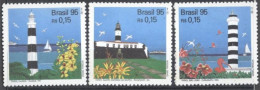 BRAZIL #2550-2  -  LIGHTHOUSES  - LEUCHTTURM  - PHARO - FAROS - 3v 1995 - Mint - Neufs