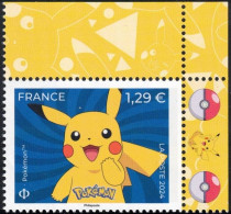 FRANCE 2024 - Pokémon -    Neuf ** - MANGA - TIRAGE EPUISE - Unused Stamps