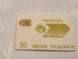 DJIBOUTI-(DJI-03b)-Olive Logo 50units-(1)-(out Side Number-11710)-(1989)-(tirage-20.000)-expansive Card - Gibuti