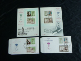 1966 1363-1366 FDC's & Philacard BL40:41   : " Reine/Koningin Elisabeth " - 1961-1970