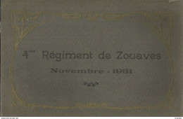 CC / RARE !! Livret PHOTOS 4 -ème REGIMENT DE ZOUAVES 1931 Militaria MILITAIRE Généalogie - Guerre 1939-45