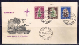 Italien / Triest Zone A - 1950 - Tabackkonferenz, Nr. 115 - 117 Auf FDC-Brief - Poststempel