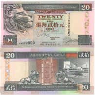 Hong Kong HSBC 20 Dollars 1997 P-201 Prefix AA UNC - Hongkong