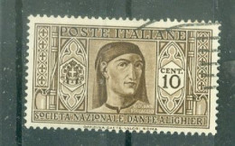 ITALIE - N°283 Oblitéré - Pour La Société Nationale Dante Alighieri. Effigies Diverses. - Used