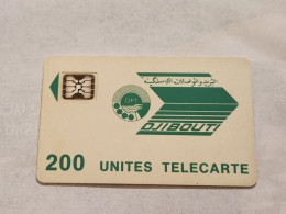 DJIBOUTI-(DJI-15)-Green Logo 200-(3)-(out Side Number-24378)-(1991)-(tirage-?)-expansive Card - Gibuti