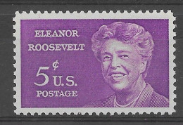 USA 1963.  E. Roosevelt Sc 1236  (**) - Ungebraucht