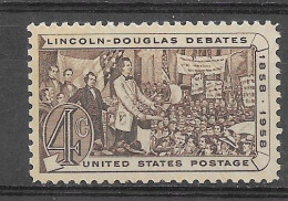 USA 1958.  Lincoln  Douglas Sc 1115  (**) - Ongebruikt