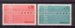 Andorra -Franc 1971 Europa. Y=212-13 E=232-33 - 1971