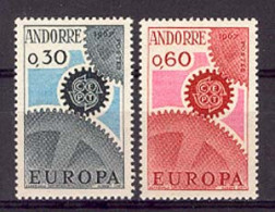 Andorra -Franc 1967 Europa. (**) Y=179-80 E=199-00 S=194-95 - 1967