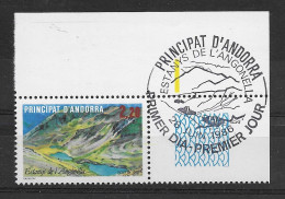 Andorra -Franc 1986 Lago De Angonella Y=351 E=372 (FDC) - Unused Stamps