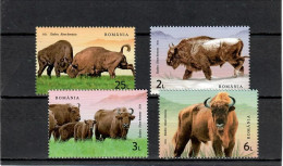 Romania 2024. World Nature Reserves Day. Fauna, Bison . 4v. - Ungebraucht