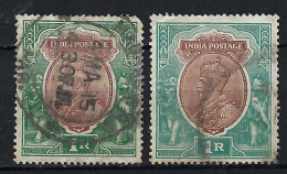INDE ANGLAISE Ca.1927: 2x Le Y&T 121 Obl., 2 Nuances - 1854 Britische Indien-Kompanie