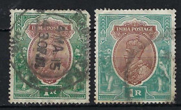 INDE ANGLAISE Ca.1927: 2x Le Y&T 121 Obl., 2 Nuances - 1854 Compagnie Des Indes