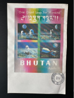 Bhutan 1969 Mi. Bl. 33 FDC Premier Jour 3D Moon Landing Lune Mondlandung Apollo 11 - Asia