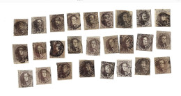 Collection De 25 Timbres  Médaillons Oblitérés. - 1863-1864 Medallones (13/16)