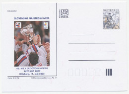 Postal Stationery Slovakia 2002 Ice Hockey - World Championships Sweden - Winter (Other)