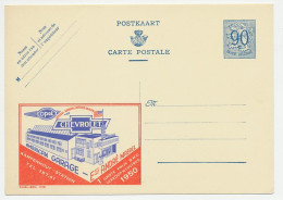 Publibel - Postal Stationery Belgium 1951 Car - Chevrolet - Opel - American Garage - Flag - Cars