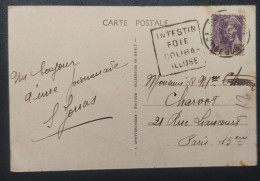 Carte Postale Châtel-Guyon Oblitération Daguin Foie Colibacillose  1939 - 1921-1960: Modern Period