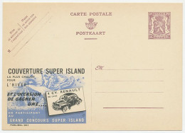 Publibel - Postal Stationery Belgium 1948 Blanket - Contest - Renault De Luxe - Cars