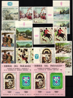 Paraguay Block 111 + 1814-1822 Postfrisch Als Paare, Muster/ Muestra #NB030 - Paraguay