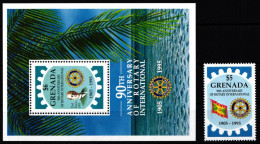 Grenada Block 398 + 2962 Postfrisch Rotarier #NB133 - Grenade (1974-...)