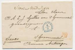 Bergen Op Zoom - S Gravenwezel Belgie 1851 - Pays-Bas Par Anvers  - ...-1852 Voorlopers