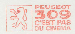 Specimen Meter Sheet France 1986 Car - Peugeot 309 - Cars