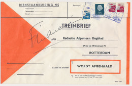 Treinbrief Kruiningen Yerseke - Rotterdam 1967 - Non Classés
