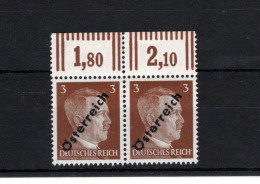 1945 , 3 Pfg. Aufdruck , Paar,mit  Kpl.Oberrand , Postfrisch , ANK 150.-+Rand #126 - Nuevos