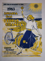 Portugal Loterie Vacances Ête Velo Avis Officiel Affiche 1983 Loteria Lottery Holidays Summer Bike Official Poster - Lotterielose