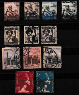 Egypt - 1953-56 - Definitive  Change Of Government QUEEN NEFERTITI POSTAGE STAMPS Used. - Oblitérés