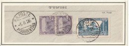 1926 FRAMMENTO DI LETTERA TUNISIA ANNULLO PIROSCAFO ARGENTINA REGIE POSTE - Bateaux