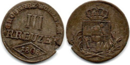 MA 33489 / Würzburg 3 Kreuzer 1808 TB - Groschen & Andere Kleinmünzen
